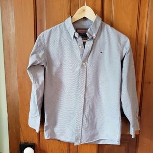 Boys micro check button down shirt